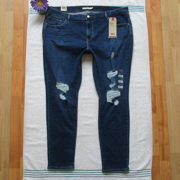 New LEVI'S JEANS Size 20W 711 Mid-Rise Skinny Denim - Picture 1 of 10